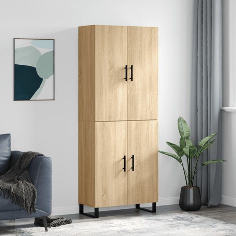 Highboard Sonoma-Eiche 69,5x34x180 cm Holzwerkstoff (1/5)