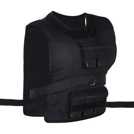 Chaleco lastrado ajustable de 30 kg en Oxford y hierro negro 36 x 52 cm (1/5)
