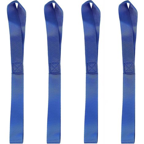 Zurrschlaufen Motorradtransport 800kg 25mm x 30cm 4 Stück Blau