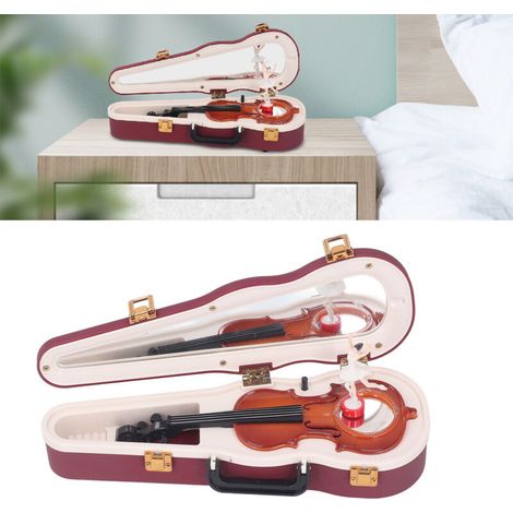 Vintage-Spieluhr mit Geige und drehender Tänzerin – 25 cm große, umweltfreundliche Kunststoff-Spieluhr – Ballettfigur und Musikwerk (1/5)
