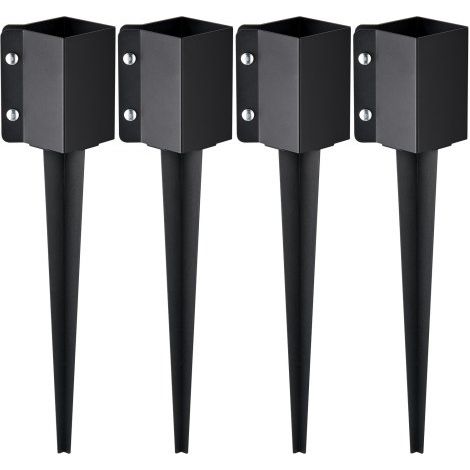 Piquet d'ancrage pour poteau de clôture - 4 pcs support de poteau (1/5)