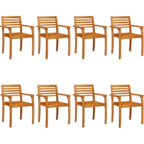 Maison Exclusive - Sillas de jardín 8 uds madera maciza de acacia