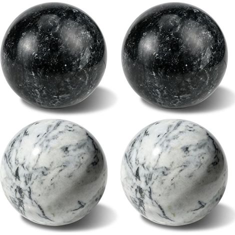Lot de 4 boules chinoises de santé Qi Gong Boules de Jade Boule massage Main Jade Boule de massage Stress Stress Ballon de gymnastique(5CM) (1/5)