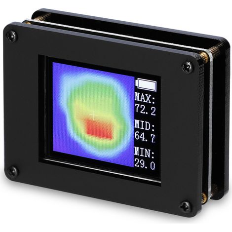 Caméra thermique infrarouge portable simple AMG8833CP avec écran TFT 1,8 pouce. Affichage des températures maximales et minimales. (1/5)