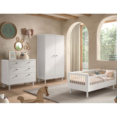 Chambre junior Forrest: lit junior 70x140cm, commode, armoire - (1/4)