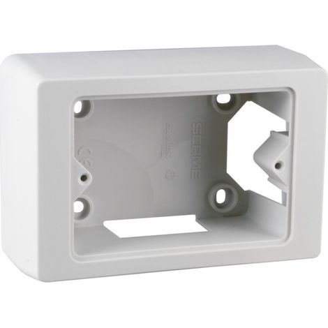 poly pool - scatola portaplacca rettangolare 92 mm x 63 mm x 42,5 mm ip40 grigia