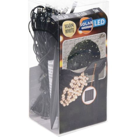 Ghirlanda LED bianca calda IP44 solare 5m BASICS (1/2)