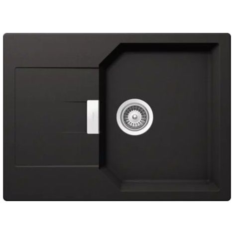 Évier de cuisine Cristalite Manhattan - 690 x 510 x 195 mm - sous-meuble 45 cm - Coloris Nero - Schock (1/2)