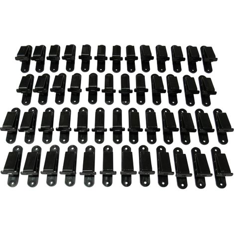 Electric Fence Tape Ribbon Insulators X50 (Screw On Poly Fencing Clips) (1/5)