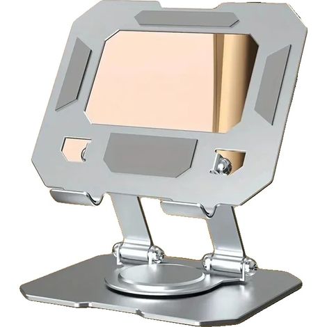 Supporto per tablet, girevole a 360°, angolazione regolabile, argento. (1/2)
