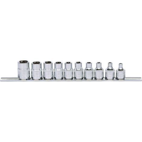 3/8" Jeu de douilles TX E CHROMEplus, 10 pcs. (1/4)