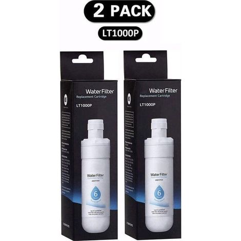2er-Pack LT1000P Kühlschrank-Wasserfilter – Entfernt Schwermetalle und Sedimente – Kompatibel mit Kühl-/Gefrierkombinationen mit Doppeltür und Side-by-Side-Kühlschränken