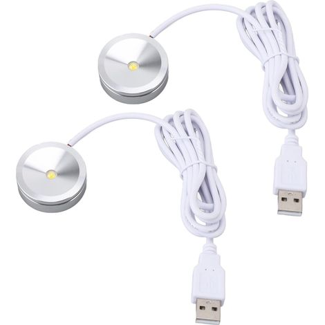 Mini Projecteur, Projecteur LED USB 5 V en Alliage D'aluminium avec Câble de 4,2 Pieds, Vitrine Petit Spot LED pour Peinture, Plantes, Armoires à Bijoux, Affichage de Modèles (1/5)