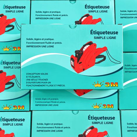 Pince à Étiqueter Manuelle Prix 8 Chiffres 1 Ligne Modèle 3M Étiquettes 21x12 mm ABS 23 × 5,4 × 14,7 cm 460 g – Livraison gratuite (1/5)