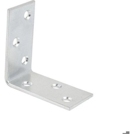 Connecteur De Construction - 50x50x25 mm - Acier Galvanisé - Bois Bois Bois Beton - 10 Pièces