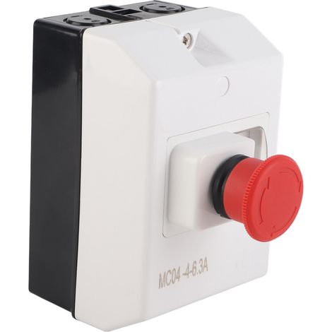 Disjoncteur de protection moteur étanche avec bouton d'arrêt d'urgence 4-6,3 A 230 V 240 V 400 V 415 V 500 V 690 V (1/5)