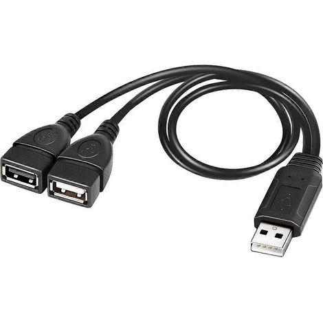 USB-Splitterkabel, USB 2.0 A Stecker auf zwei USB-Buchsen Y-Splitter-Ladekabel (1/5)