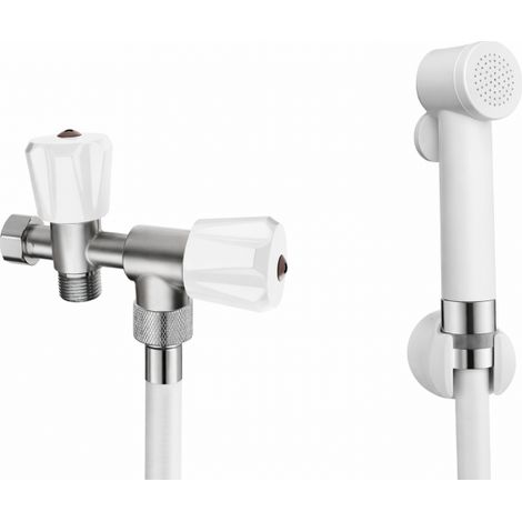 Ensemble Douchette WC BOSSINI Paloma à Implusion avec Flexible L1,25m et Support Mural Blanc- E44001113