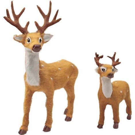 Poupée cerf pour Noël, décorations de Noël avec animaux factices (1/5)