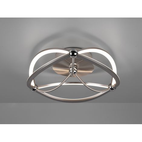 Designer LED Deckenleuchte CHARIVARI Silber matt, Ø 41cm (1/5)