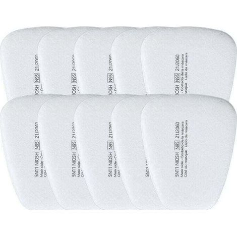 5N11CN filtre coton KN95 masque anti-poussière filtre de remplacement filtre en coton particules filtre trapézoïdal général 10 pièces (1/4)