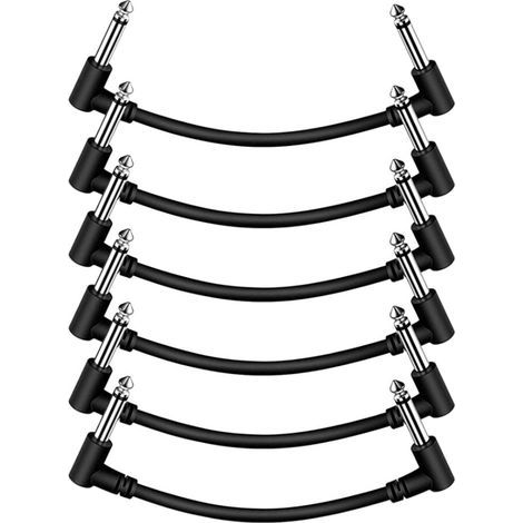 Convient aux câbles de guitare sans bruit de 6 pouces, aux câbles de pédales d'effets de guitare de 1/4 de pouce et aux câbles de pédales d'effets pour instruments. (1/4)