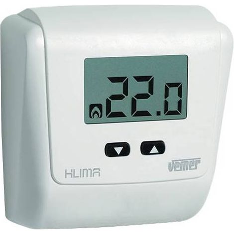 THERMOSTAT ÉLECTRONIQUE AVEC ÉCRAN KLIMA LCD Mesure : Blanc