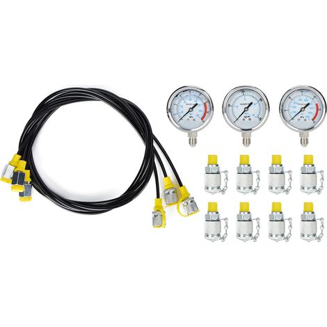 Hydraulikdruckprüfset, Werkzeug zur Druckprüfung von Hydraulikgeräten für Öl (1/5)