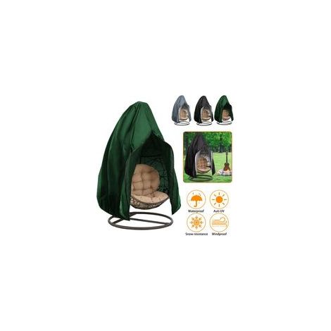 Staubschutzhülle für hängende Gartenschaukel, grün - Crezuo