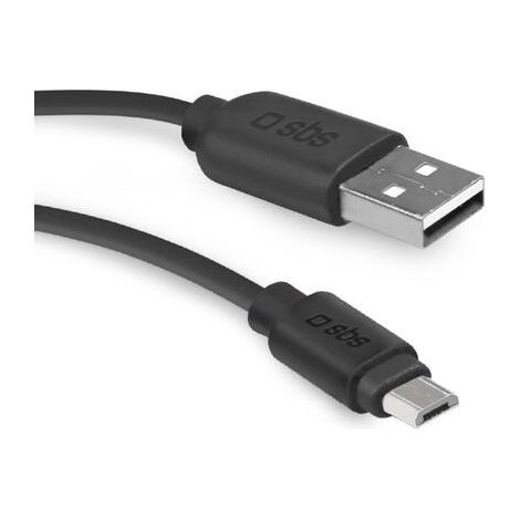 Cable USB-A - Micro-USB de 2 m - negro (1/3)