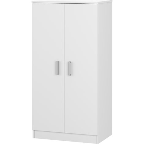 Schuhschrank 55x36x108 cm mattweiß mit 2 Türen – Russia (1/5)