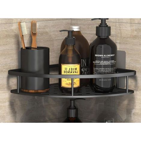 Support De Rangement - Panier Triangulaire - En Alliage D'aluminium - Pour Salle De Bain - 1 Pièce (1/3)