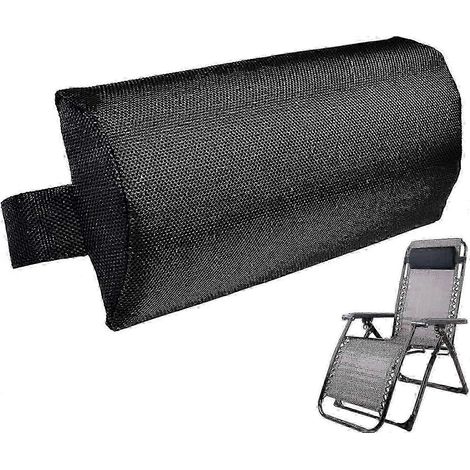 Coussin de tête réglable pour chaise longue, transat, terrasse et plage - Appui-tête extérieur pour fauteuil inclinable, oreiller de soutien cervical (1/4)