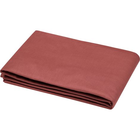 Drap Plat Taille 180x290 cm 100% Coton Couleur Grenache Modèle Eden Linge de Lit pour Maison Doux et Confortable (1/5)