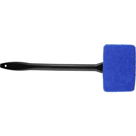 Brosse de nettoyage pour vitres de voiture Outil d'enlèvement de poussière de fenêtre d'automobile nettoyage de pare-brise de voiture avec la poignée détachable(bleu) (1/5)