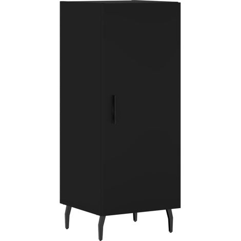 Aparador buffet cómoda armario mueble organizador cocina salón salón 34,5 x 34 x 90 cm madera contrachapada negra 020035886