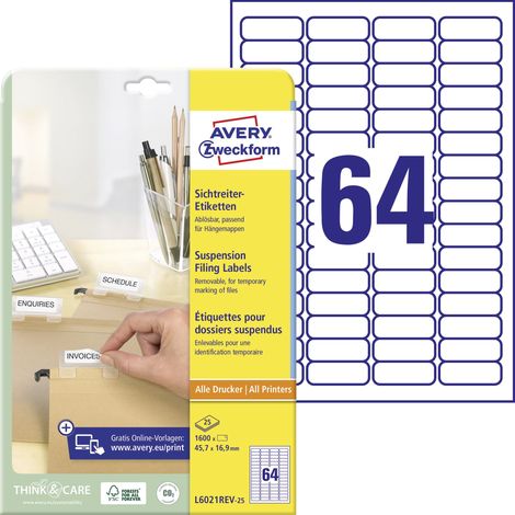 ETIKETTEN ZWECKFORM 25ER (1/5)