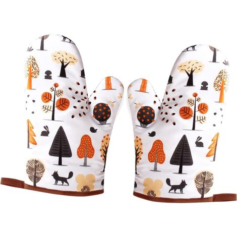 1 paire de gants isolants, gants de cuisine, gants de pâtisserie, gants de cuisine chauds, gants de cuisine sans four, gants en polyester et coton, s