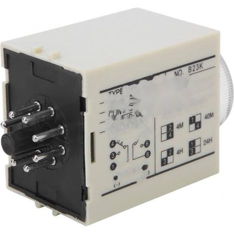 Relais temporisé réglable 220 V CA 50/60 Hz, contacteur à (1/5)