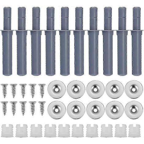 10 amortisseurs de tiroir à ouverture par simple pression, système de fermeture de porte de 45 mm avec vis, fermetures magnétiques compatibles avec les verrous de porte et de placard WHBYV (1/4)