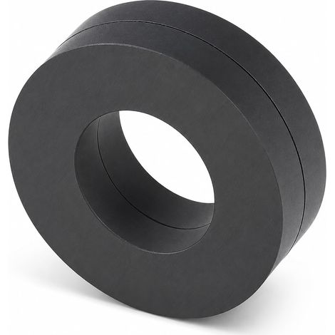 Grands aimants ronds avec trous - Grands aimants circulaires en céramique puissants OD60 x ID32x10 mm pour l'industrie, les sciences, le bricolage et l'artisanat (lot de 2) (1/5)