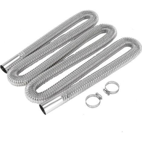 Tuyau d'échappement de chauffage automobile de 200 cm avec 2 colliers de serrage, tuyau d'échappement de réservoir de carburant pour pétrole brut. (1/5)