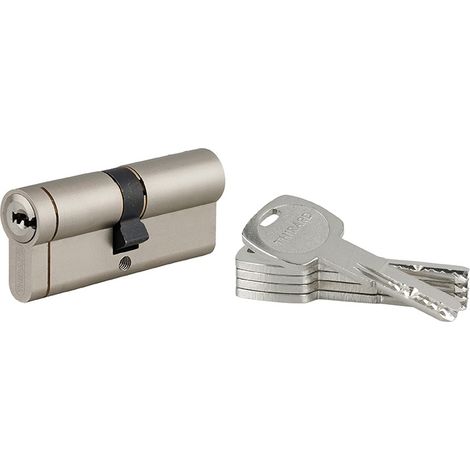 Cilindro europeo Transit 1 40 x 40 mm, nichelato, funzione emergenza, 5 chiavi – THIRARD (1/5)