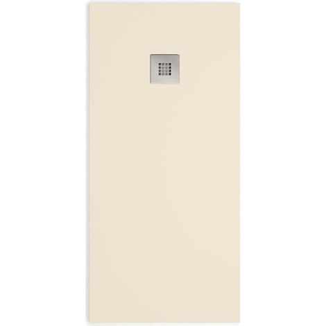 Mineralguss-Duschwanne extra flach MADISON Schieferoptik BEIGE 100x100cm