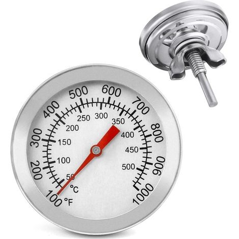 Grillthermometer für Holzkohlegrills und Smoker, 50–600 °C / 100–1000 °F, ideal für alle Grill- und Räuchervorgänge bei hohen Temperaturen. (1/5)