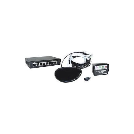 Kit pour raccordement d'une box internet optique en ambiance Gbit FTTH sur infrastructure cuivre avec switch