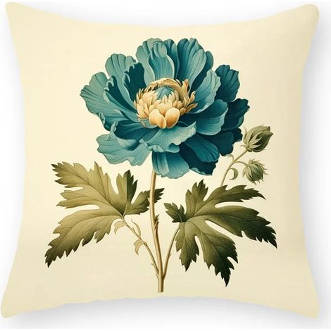 Housse De Coussin Coton Linen - Double Face - Pour Canapé Chaise Lit Voiture Intérieur Extérieur - 40x40 cm (1/5)