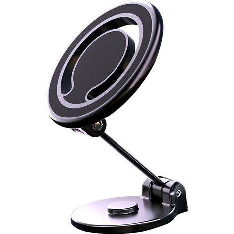 Adatto per supporto per telefono da auto MagSafe – Supporto magnetico per telefono da cruscotto girevole a 360°, supporto pieghevole adatto per iPhone 16/15/14/13, Samsung (1/5)