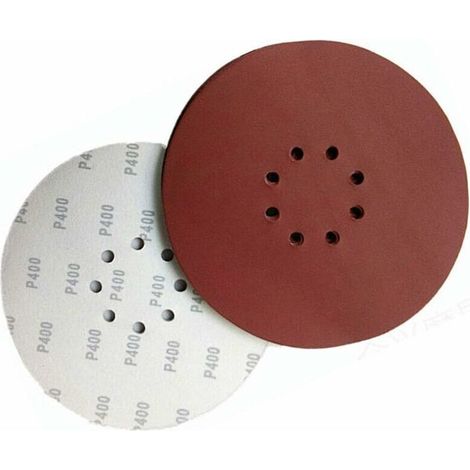 Disque abrasif de ponceuse Ø225 mm – Lot de 60 disques – Granularité P40/60/100/120/180/240 – Pour ponçage bois, béton et plastique - 60pcs (1/5)