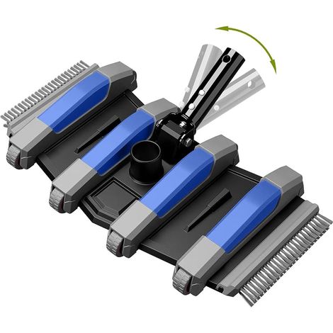 POOLAZA Aspirateur de piscine, aspirateur de piscine pondéré avec raccord de tuyau pivotant de 1-1/2", brosse pour sols et latéraux, aspirateur pour piscines souterraines, piscines hors sol (1/5)